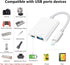 Lightning to USB Camera Adapter with Charging Port for iPhone Portable USB 3.0 Female OTG Cable for iPad to Connect Card Reader USB Flash Drive U ...