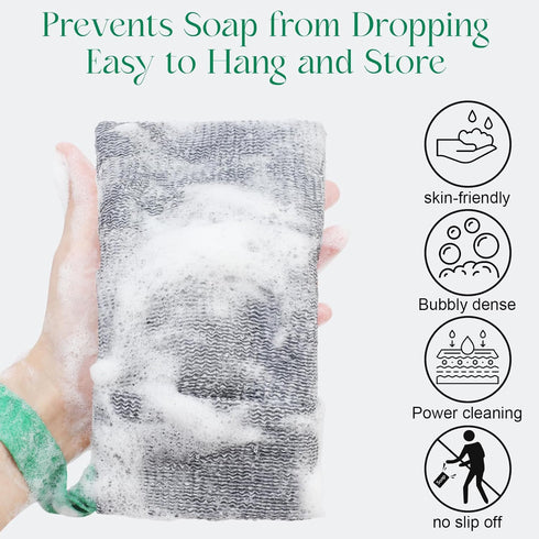 PHOGARY Soap Bags Mesh Exfoliating, 6 Pack Soap Loofah Sock for Bar Soap, Nylon Shampoo Bar Bags for Bath/Shower Exfoliating, Soap Sleeve Body Scr...