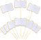 56 PCS White Cheese Markers Cake Topper Toothpick Cupcake Toppers for Charcuterie Board Buffet Labels Blank Toothpick Flags Appetizer Signs Cupcak...