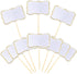 56 PCS White Cheese Markers Cake Topper Toothpick Cupcake Toppers for Charcuterie Board Buffet Labels Blank Toothpick Flags Appetizer Signs Cupcak...