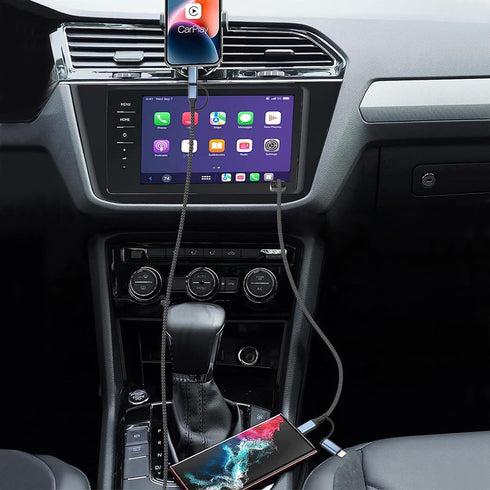 2FT iPhone Charging Cable, 2foot USB C and Lightning Cable 2-in-1 Car Play Cord for iPhone 15 2FT USB C Cable Lightning Cable 2ft for iPhone 15 14...
