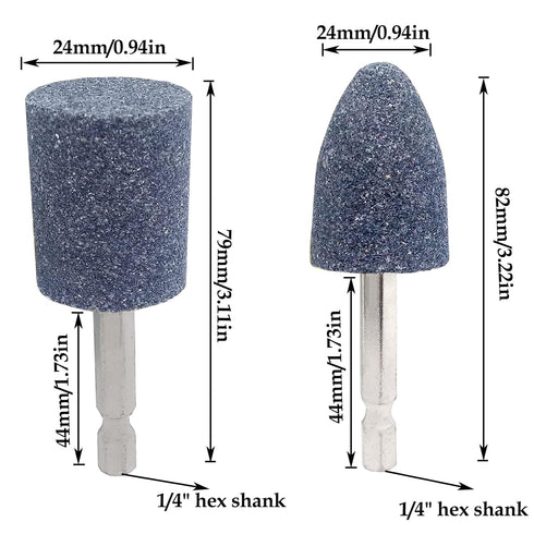 4pcs Metal Grinding Stone Set,Rotary Tool Grinding Stone Wheel Head with 1/4Inch Shank...