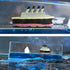 Unsinkable Titanic Simulator Toy Wavey Boat in a Box Liquid Wave Cruise Fluid Ship Decoration Ornament for Car Decoration Paperweight Desk Toy Gif...