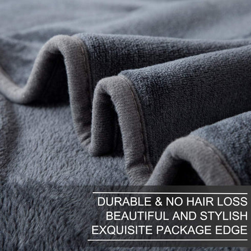 Fleece Blanket Queen Size for All Season 350GSM - Premium Lightweight Anti-Static Throw for Queen/Full Size Bed Extra Soft Brush Fabric Warm Sofa ...