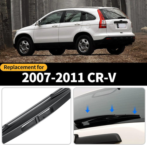 Replacement for Honda CR-V CRV 2007-2011 Rear Windshield Wiper Blade and Arm Assembly-All Season Natural Rubber Cleaning Back Window...
