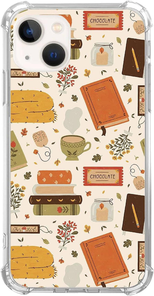 Book Lover Phone Case Compatible with iPhone 15?Cute Book Phone Case for iPhone 15 for Women Men, Cool Trendy Design TPU Bumper Protective Cover C...