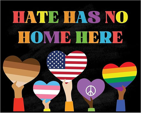 Posterizer 1 pcs-hate has no home here poster-Gay & LGBTQ Art-Motivational & Inspirational Gift for Queer, Bi, Lesbian-Gift for Teachers-School ...