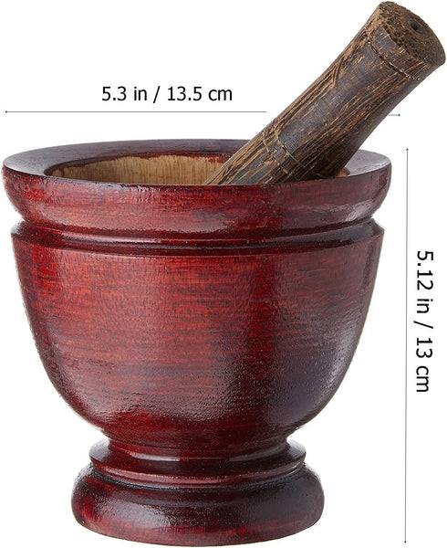 Thai Mortar Pestle Grinding Cookware Thai Food Menu Recipe Kitchen Tool Product of Thailand (5 inch)...