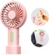 IPOW Mini Handheld Fan Personal Portable Fan 3 Speed Adjustable Angle Removable Base Lanyard USB Recharging Battery Operated Small Desk Cooling Fa...