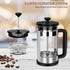 RAINBEAN French Press Coffee Maker 12 Oz, Mini Coffee Press 1 Cup, Single Serve French Press, With 3 Filterations, Heat Resistant Thickness Borosi...
