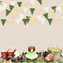 32Ft Sage Green Party Decorations Olive Green Tan Brown Cream Neutral Triangle Flag Fabric Banner Pennant Bunting Garland Streamers for Birthday W...
