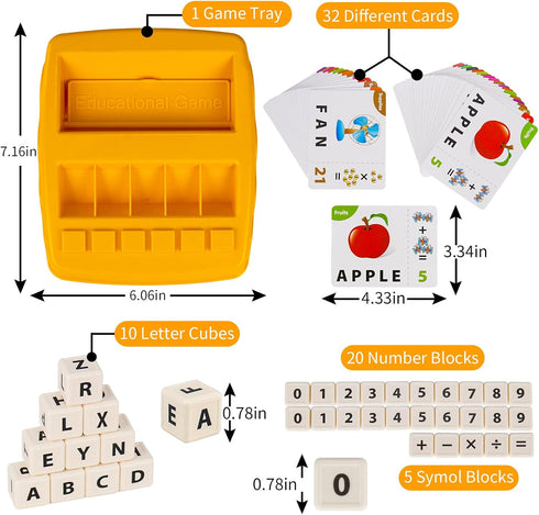 Educational Toys for Kids Ages 3-8, Matching Letter Spelling Game ABC Learning, Easter Children’s Day Halloween Xmas Birthday Party Gifts for 3 4 ...
