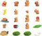 20 pcs Mini Capybara Figurines, Resin Tiny Capybara Figures Animals for Miniature Garden Cake Topper Decorations...
