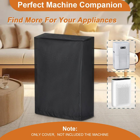 Dustproof Air Purifiers Cover for Storage, Universal Waterproof Home Appliances Cover, Black...