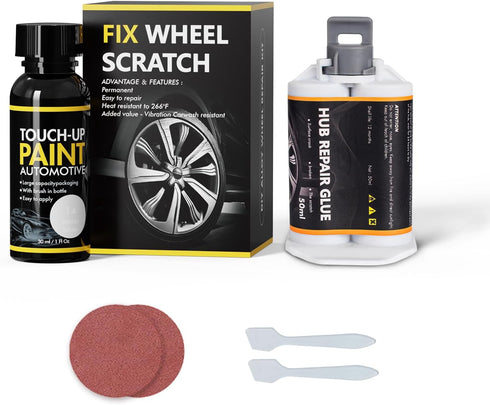 Mirror Silver Rim Touch Up Paint, Rim Repair Kit Curb Rash, Wheel Touch Up Paint for Quickly Fix Rim Scratches, Chips and Surface Damage...