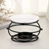JuxYes European Metal Oil Burner Wax Warmer, Delicate Romantic Ceramic Tealight Candle Holder Oil Burner, Fragrance Warmer Aromatherapy Wax Candle...
