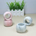 Small Ceramic Electric Toothbrush Holder Stand for Bathroom Vanity Countertop,Set of 2,Grey...