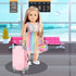 GIFTINBOX 29PCS 18 Inch Girl Doll Clothes and Accessories-Travel Play Set for Dolls, Doll Stuff with Clothes, Luggage, Swimsuit, Wallet cashes... ...
