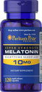 Puritan's Pride Rapid Release Melatonin 10Mg Capsule, Supports Sound Sleep, 120 Count, (Package May Vary)...