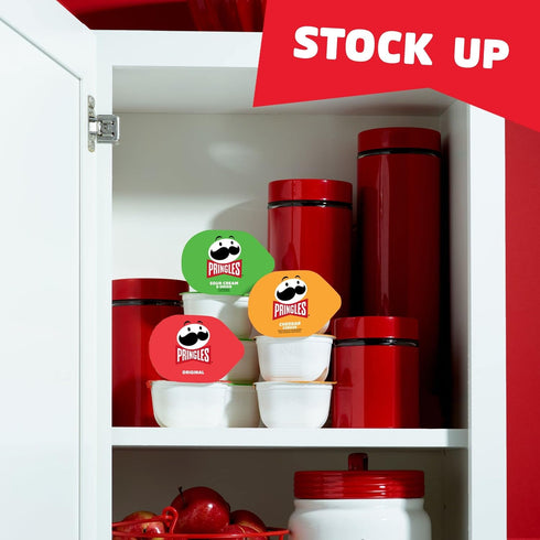 Pringles Potato Crisps Chips, Lunch Snacks, On-the-Go Snacks, Snack Stacks, Variety Pack, 12.9oz Box (18 Cups)...