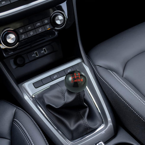 Car Shift Handle Knob 5 Speed Gear Lever Shifter Resin Ball Stick Head for Most Manual Automotive Vehicles (Black 2)...