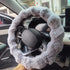 Luxury Fluffy Winter Car Steering Wheel Cover for Women, YUNXNYC Fuzzy Cute Steering Wheel Cover Soft Warm Furry Auto Plush Fur Vehicle Steering W...
