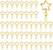 50 Pcs Star Lobster Claw Clasp Star Keychain Clip Gold Star Shaped Spring Snap Keychain with Chain Hanging Buckle and Open Jump Ring for DIY Craft...