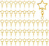 50 Pcs Star Lobster Claw Clasp Star Keychain Clip Gold Star Shaped Spring Snap Keychain with Chain Hanging Buckle and Open Jump Ring for DIY Craft...