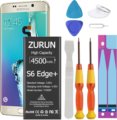 Galaxy S6 Edge Plus Battery ZURUN 4500mAh Li-Polymer Battery EB-BG928ABE Replacement for Samsung Galaxy S6 Edge Plus SM-G928 G928V G928A G928T G92...