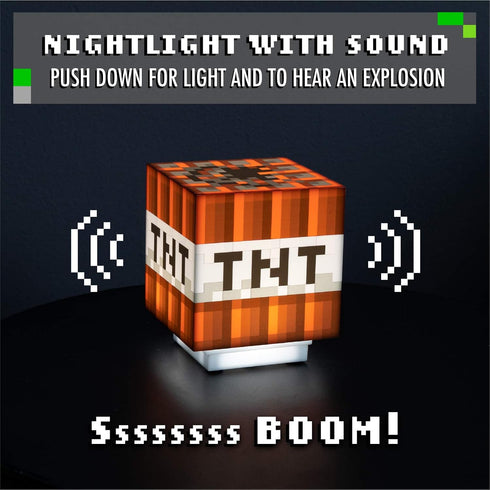Official Minecraft TNT Light with Game Sounds - Handheld Night Light & Fun Toy for Kids...