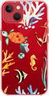 for iPhone 12 Case (6.1 inch), Fun Turtle Design with Ocean Fish Pattern Cute Animal Beach Style Transparent Soft TPU Protective Clear Case (Ocean...