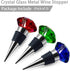 JETKONG 3 Pcs Wine Beverage Bottle Stoppers Reusable Diamond Plug Wine Corks Crystal Wine Stopper (Red Blue Green)...