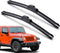 Premium U/J Hook 15"+15" Windshield Wiper Blades for 2007-2018 Jeep Wrangler JK Original Equipment Replacement Jeep Wrangler Accessories (Pack of ...