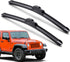 Premium U/J Hook 15"+15" Windshield Wiper Blades for 2007-2018 Jeep Wrangler JK Original Equipment Replacement Jeep Wrangler Accessories (Pack of ...