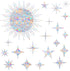 20 Star and 1 Sun Window Decals for Bird Strikes - Anti-Collision Window Decals to Save Birds from Window Collisions,Non Adhesive Reusable Vinyl R...