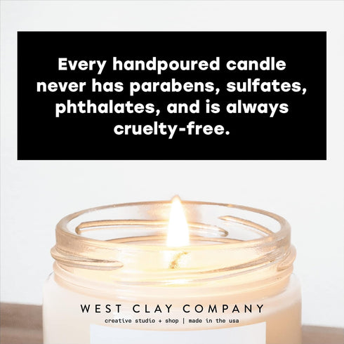 I Made My Family Disappear Candle | West Clay Company | Evergreen + Snow Scented Soy Coconut Wax Nontoxic Candles | Festive Christmas Holiday Deco...
