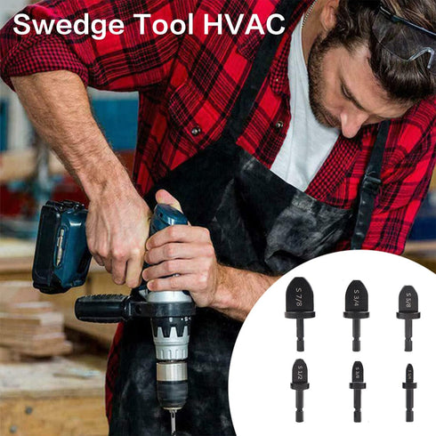 Swedge Tool HVAC Swaging Set - 12Pcs Copper Pipe Expander Swaging Tool Drill Bit Set Precision Flaring Kit HVAC Flaring Tool Bit Set Hand Tools...