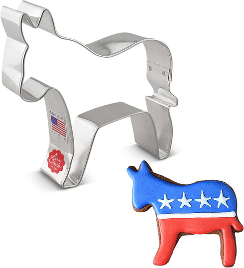 Ann Clark Cookie Cutters Democratic Donkey Cookie Cutter 3.75" Made in USA...