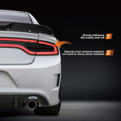 NDRUSH Blackout Taillight Vinyl Tint Film, Precut Overlays, Tail Light Wrap Cover Compatible with Dodge Charger 2015 2016 2017 2018 2019 2020 2021...