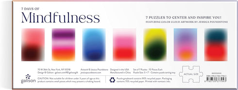 Galison 7 Days of Mindfulness Puzzle Set – 7 70-Piece Puzzles for Each Day of The Week for Meditation Restoration Reinvigoration...