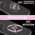4 Pcs Diamond Phone Ring Holder Grip, Transparent Cell Phone Finger Ring Grip Kickstand, 360° Degree Rotation Finger Ring Stand, Compatible with M...