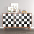 VaryPaper 15.7''x78.7'' Thick Checkered Countertop Contact Paper Waterproof Checkered Wallpaper Peel and Stick Black and White Wallpaper for Bathr...