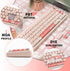 PBT Keycaps, 139 Keys Keycaps 75 Percent, Cute MOA Keycaps Cute Dye-Sublimation, Custom Keycaps Set for 61/64/68/84/87/100/104/108 Cherry MX Mecha...