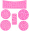 Rainmae 6Pcs Cute Baby Silicone Fondant Cake Mold Baby Birthday Party Kitchen Baking Mold Cake Decorating Moulds Modeling Tools Baby Shower Gender...