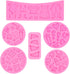 Rainmae 6Pcs Cute Baby Silicone Fondant Cake Mold Baby Birthday Party Kitchen Baking Mold Cake Decorating Moulds Modeling Tools Baby Shower Gender...