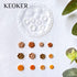 KEOKER Flower Polymer Clay Molds - 4 Pcs flower & Leaf Polymer Clay Molds for Jewelry Making, Daisy Miniature Clay Molds, Polymer Clay Molds for P...