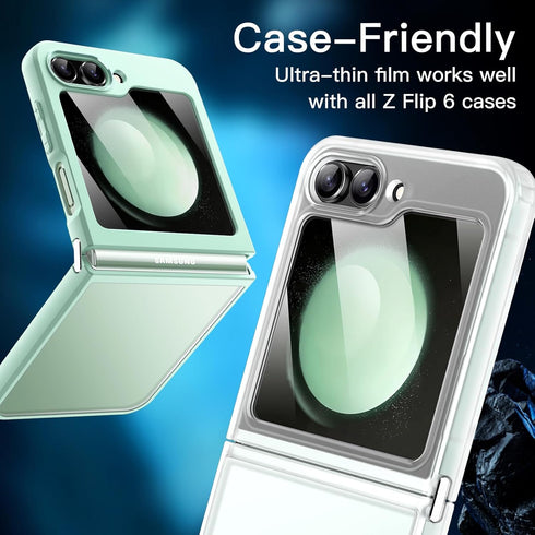 JETech Front Screen Protector for Samsung Galaxy Z Flip 6, Full Coverage PET Film, Case Friendly, HD Clear, 3-Pack...