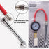 Tire Pressure Gauge with Inflator, 220 PSI Air Pressure Gauge for Tires, 2.5" Pressure Reader, Extended Straight-on Air Chuck Q-049...