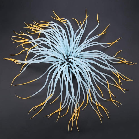 Garosa Aquarium Plastic Grass Artificial Green Lifelike Underwater Plants Luminous Aquarium Decor Fish Decoration Ornament (Orange),Fish Decoratio...