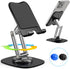 Phone Stand, Fully Adjustable Foldable Desktop Cell Phone Holder Stand, 360 Degree Rotating Phone Stand for Recording Compatible with iPhone 15 14...